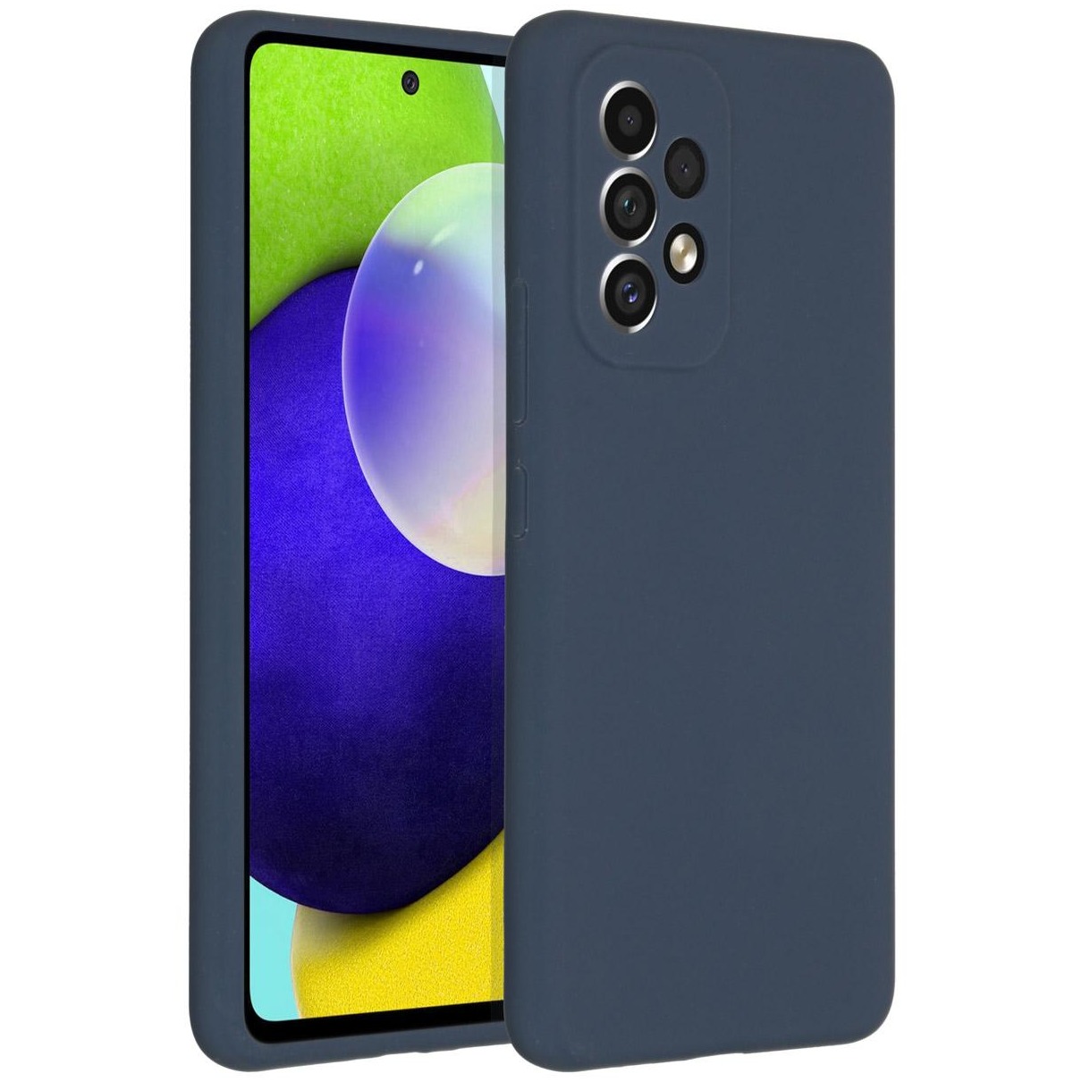 Accezz Liquid Silicone voor Samsung Galaxy A53 Telefoonhoesje Blauw afbeelding