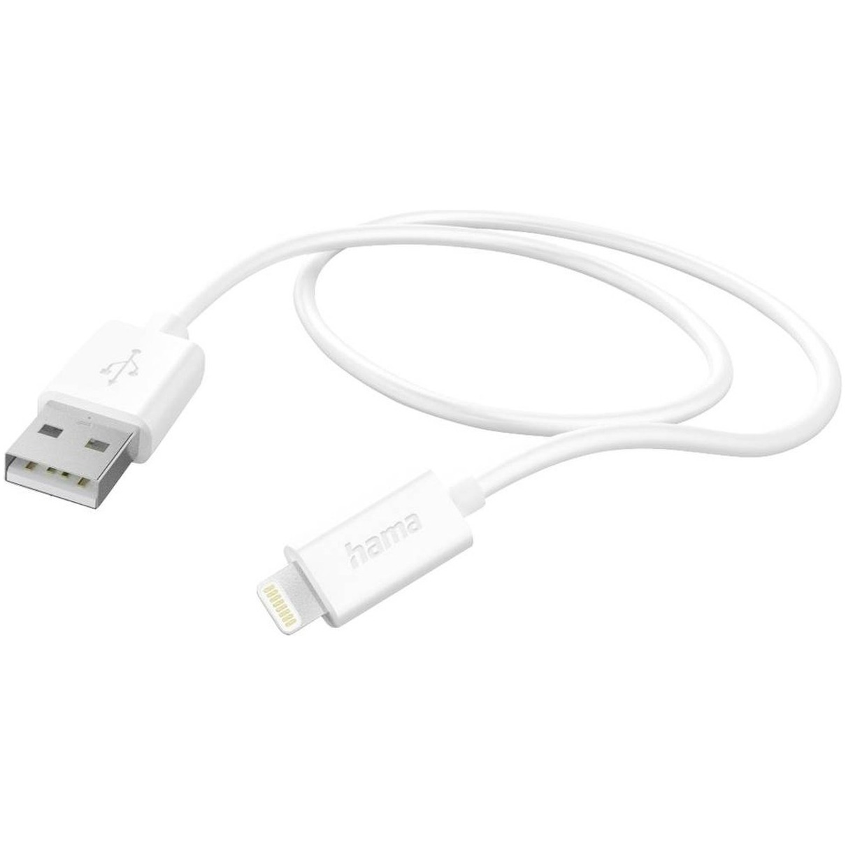 Hama Oplaadkabel USB-A - Lightning 1 M Oplader Wit afbeelding