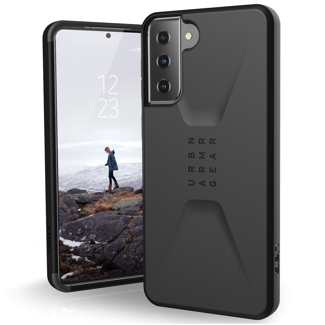 UAG Civilian Backcover Samsung Galaxy S21 Plus Telefoonhoesje Zwart afbeelding