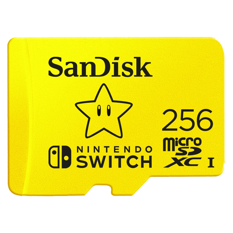 SanDisk MicroSDXC Extreme Gaming 256GB 100MB / 90mb Nintendo licensed Micro SD-kaart Geel afbeelding