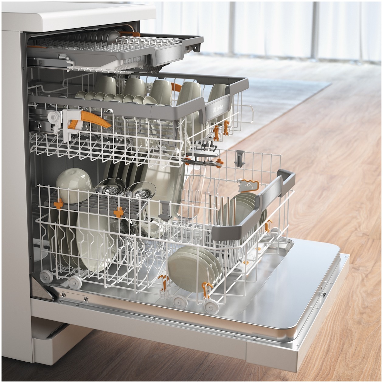 Miele G 7233 SC brws Vrijstaande vaatwasser Wit, foto 3