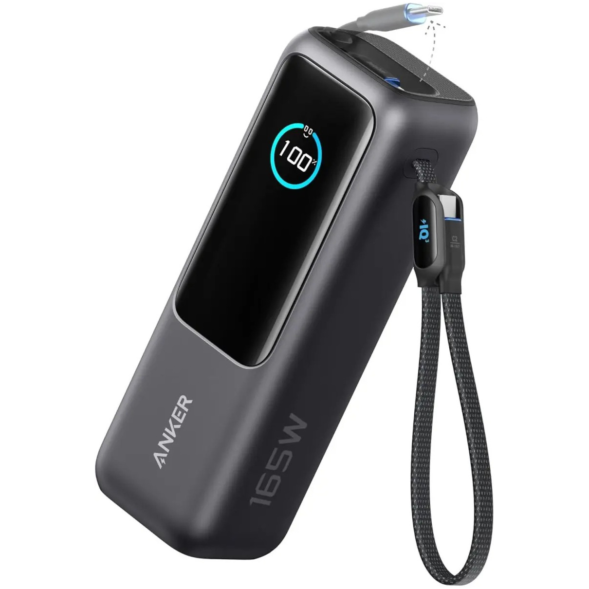 Anker Power Bank (25K 165W Built-In USB-C and Retractable Cable) Powerbank afbeelding