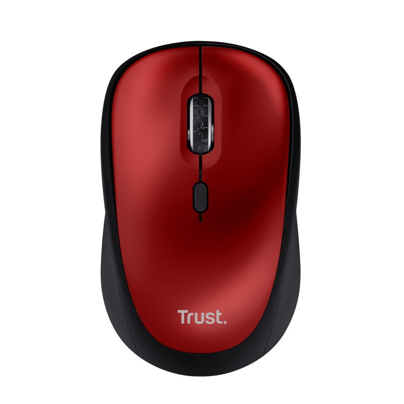 Trust YVI+ Draadloze Muis ECO Muis Rood afbeelding