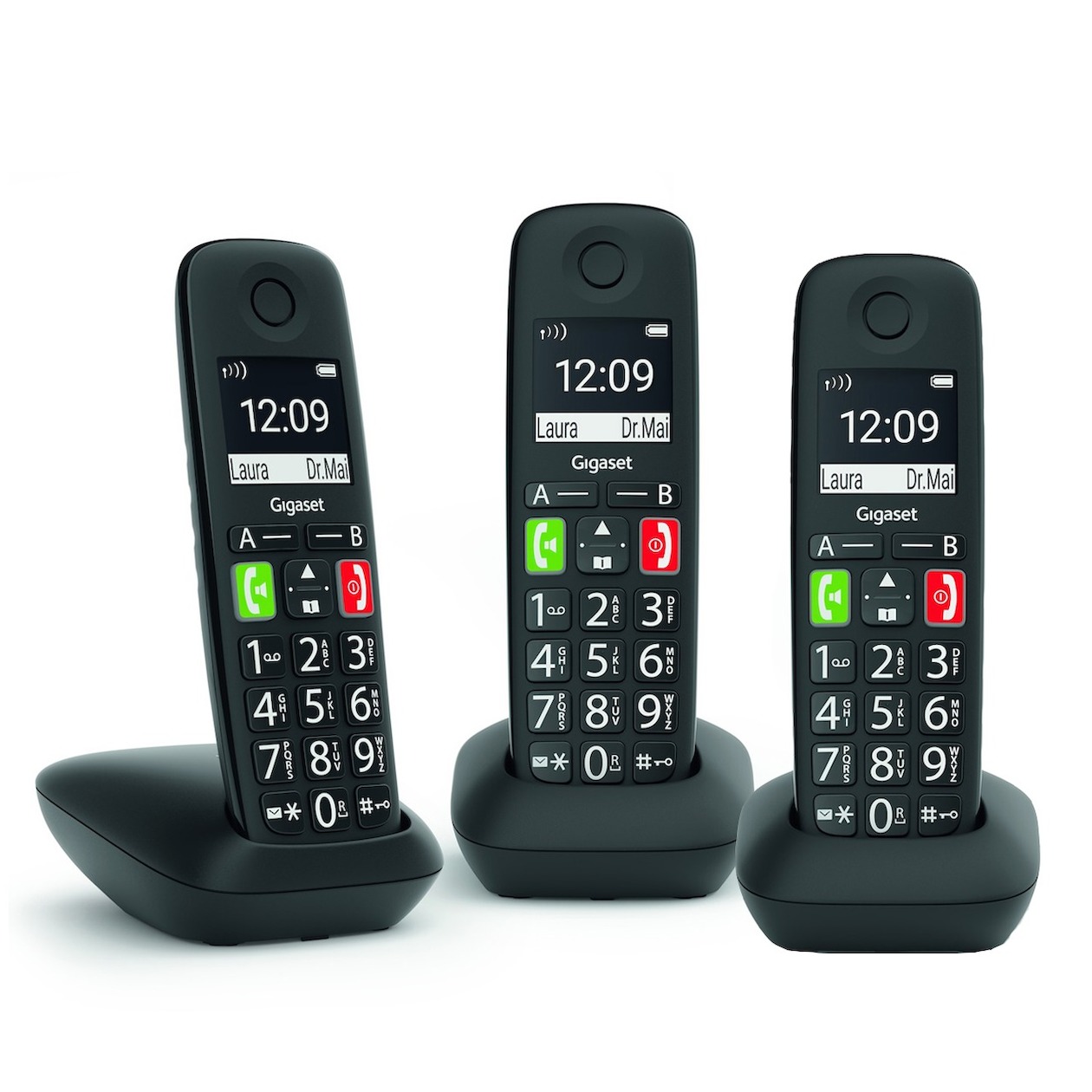 Gigaset E290 trio Huistelefoon Zwart afbeelding