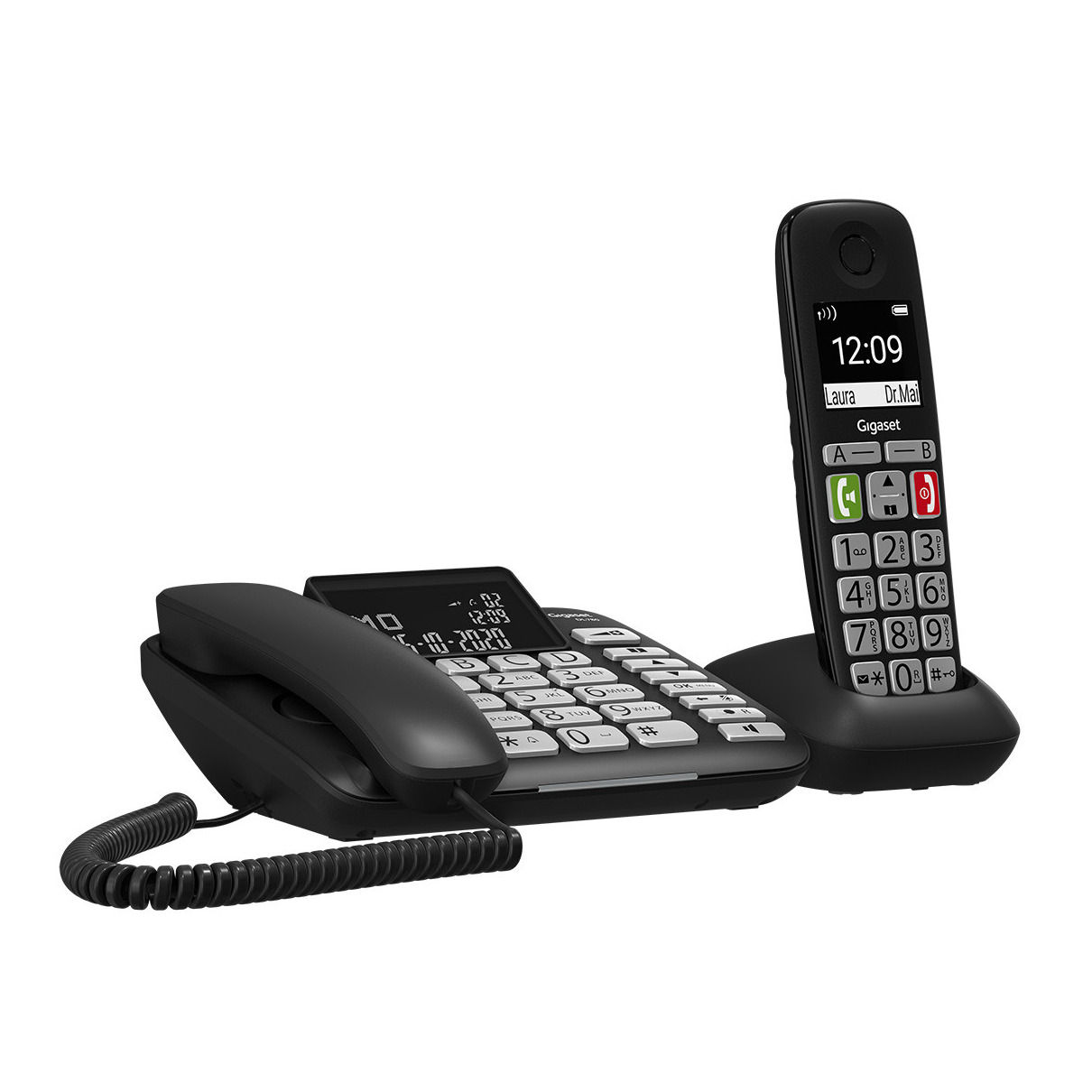 Gigaset DL780 Combi seniorentelefoon Huistelefoon Zwart afbeelding