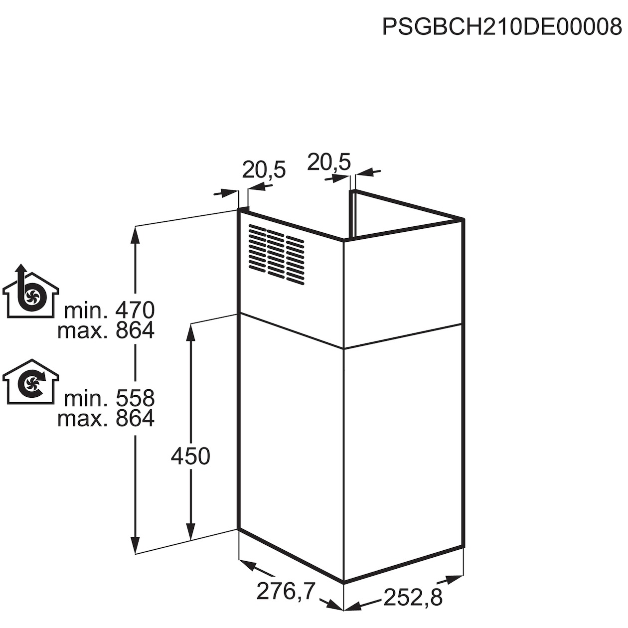 Electrolux MECK50 Afzuigkap accessoire Grijs afbeelding