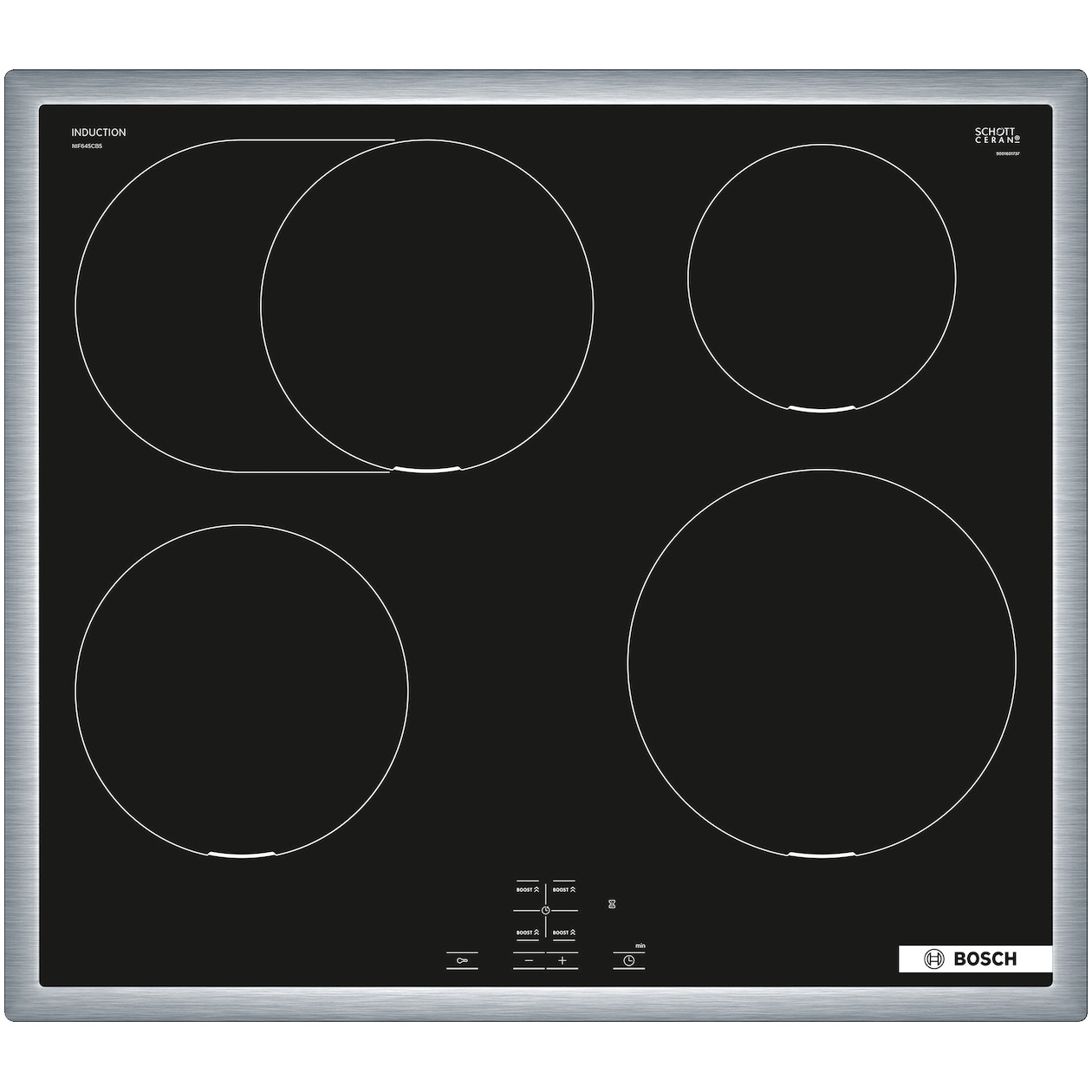 Bosch NIF645CB5E Inductie kookplaat Zwart afbeelding