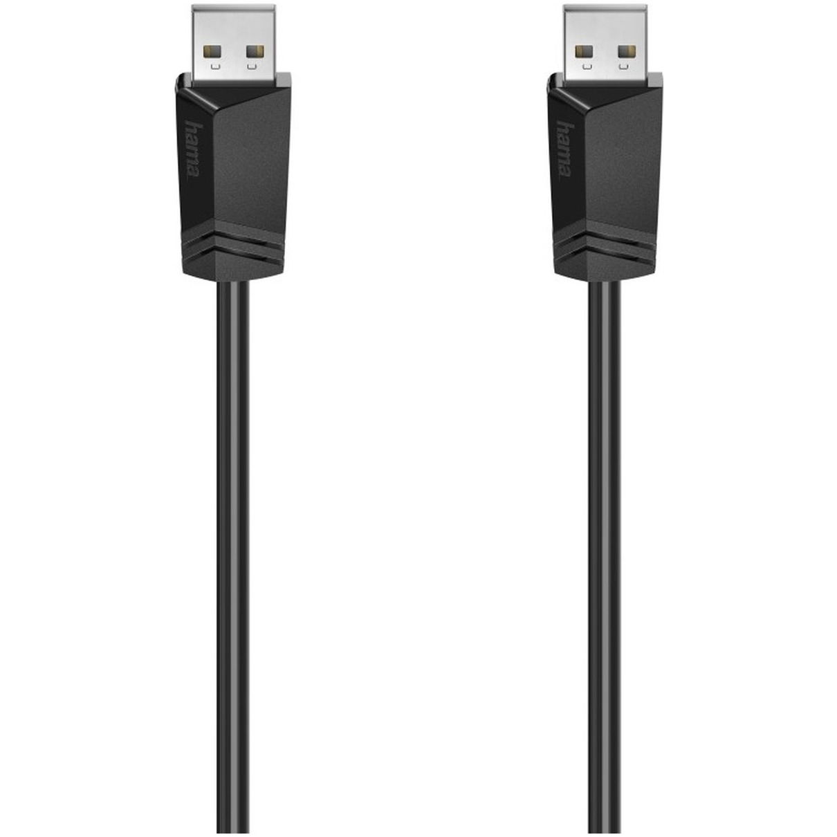 Hama USB-kabel A-A, USB 2.0, 480 Mbit/s, 1,50 m Kabel Zwart afbeelding