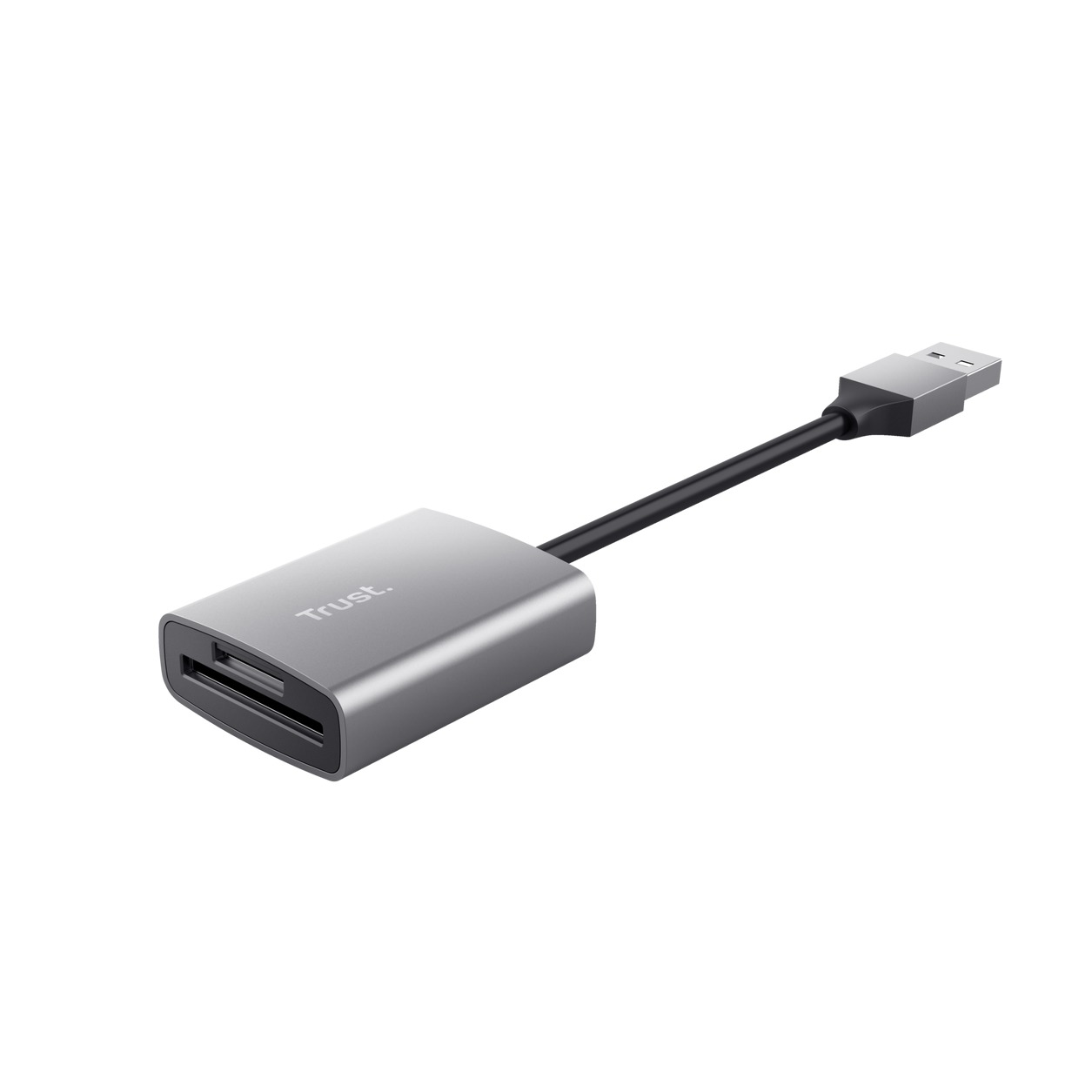 Trust Dalyx Fast Aluminium USB Cardreader Desktop accessoire Grijs afbeelding
