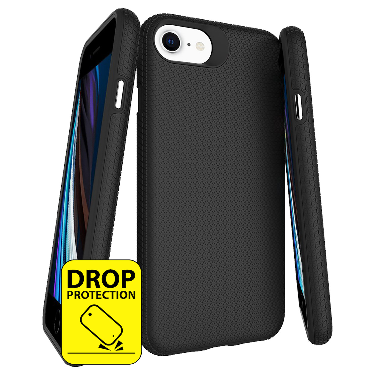 Just in Case Armor Case voor Apple iPhone SE 2022 Telefoonhoesje Zwart afbeelding