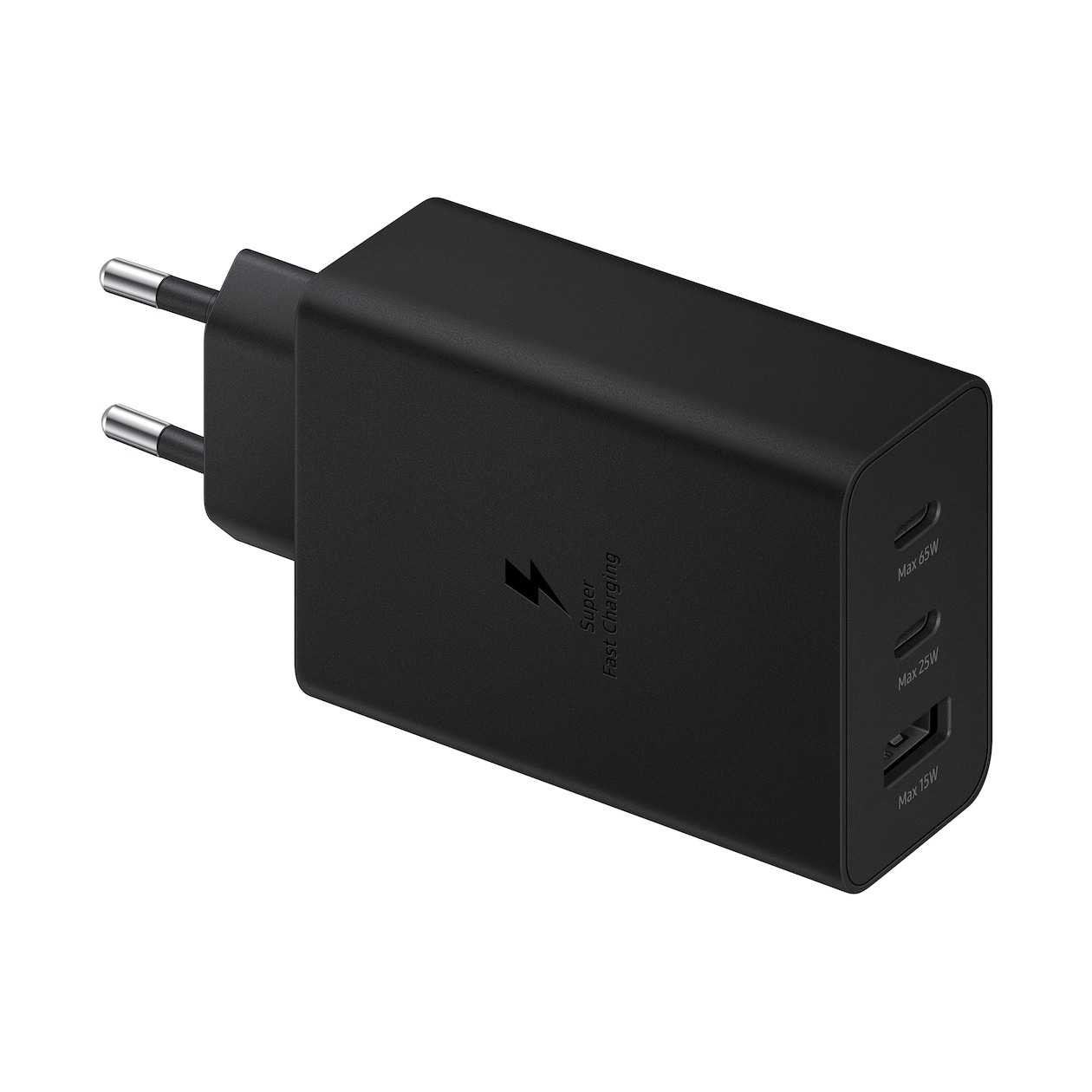 Samsung 65W Power Adapter Trio Oplader Zwart afbeelding