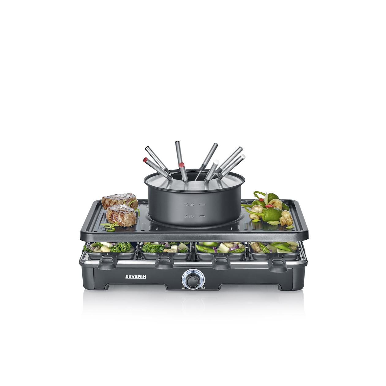 Severin Gourmetstel RG2347 Racletteset Zwart