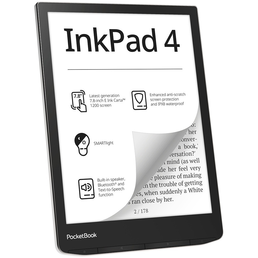 PocketBook InkPad 4 E-reader Zilver afbeelding