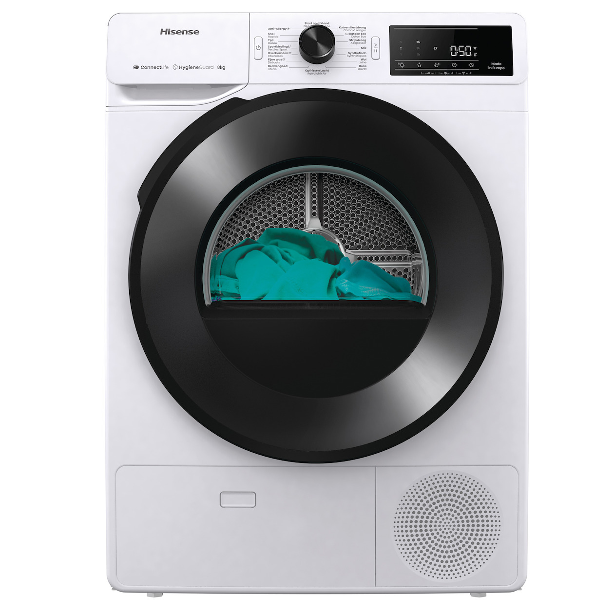 Hisense DH3V800UW/BLX Warmtepompdroger Wit afbeelding