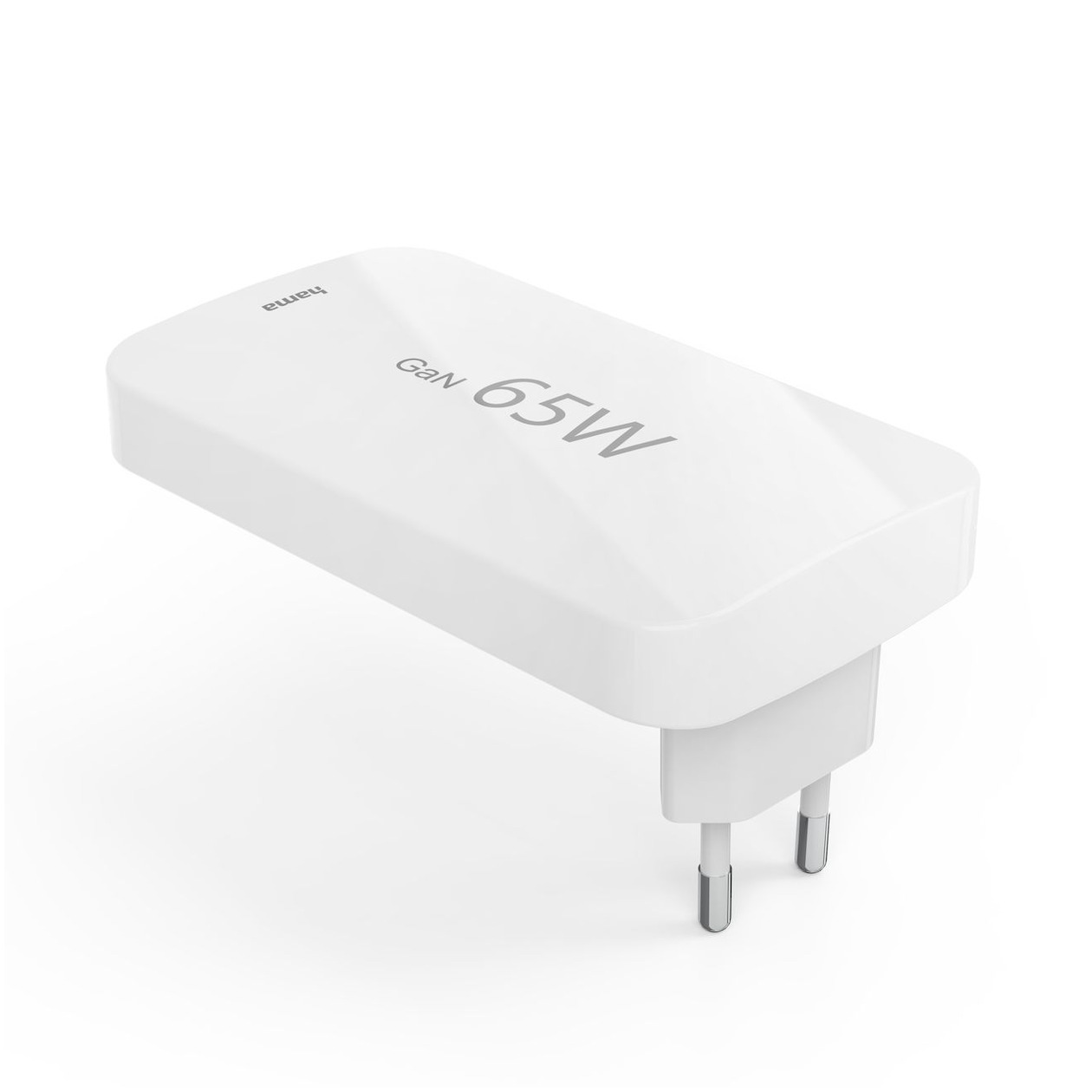 Hama Snellader 2x USB-C 1x USB-A platte mini-oplader PD 65 W Oplader Wit afbeelding