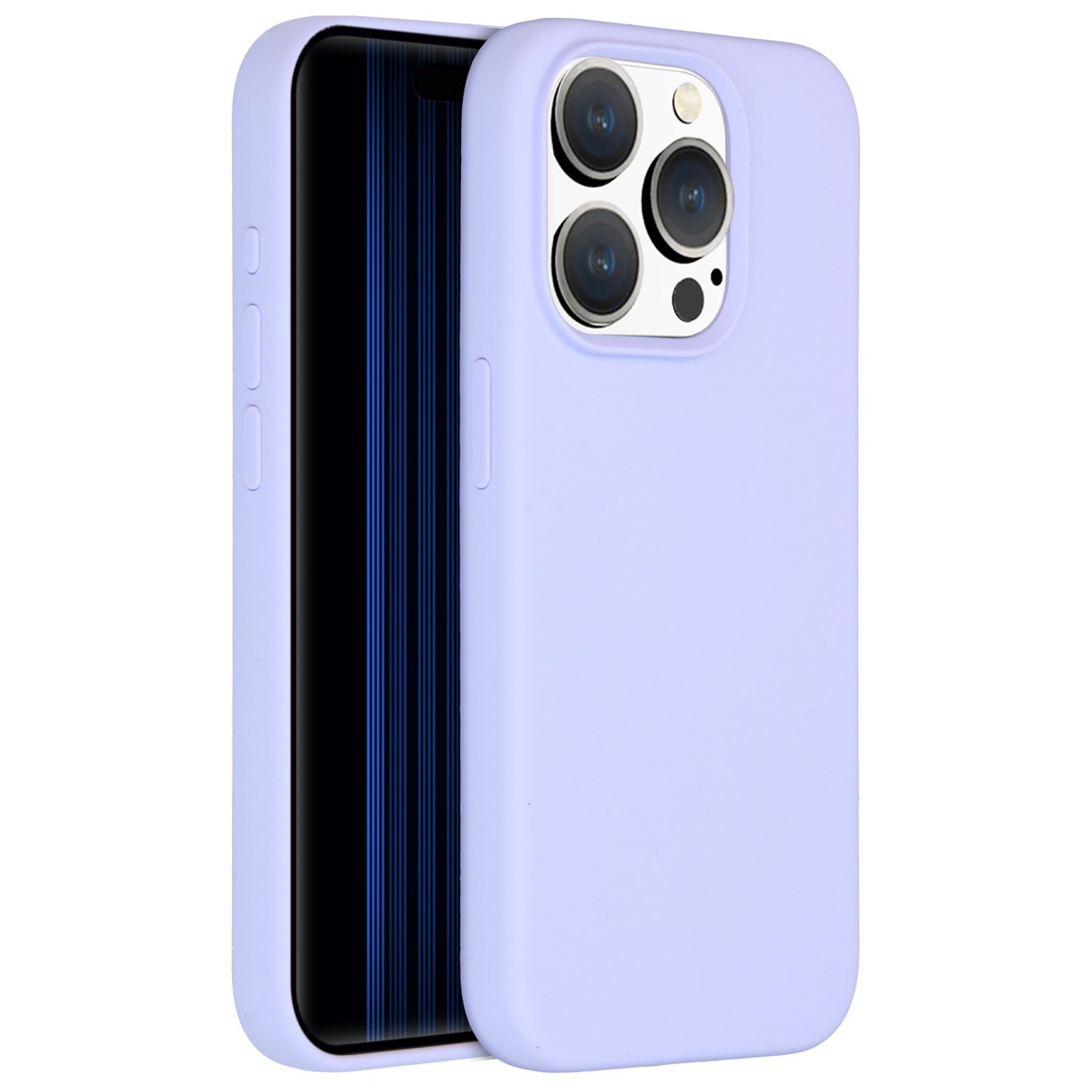Accezz Liquid Silicone Backcover iPhone 15 Pro Telefoonhoesje Paars afbeelding