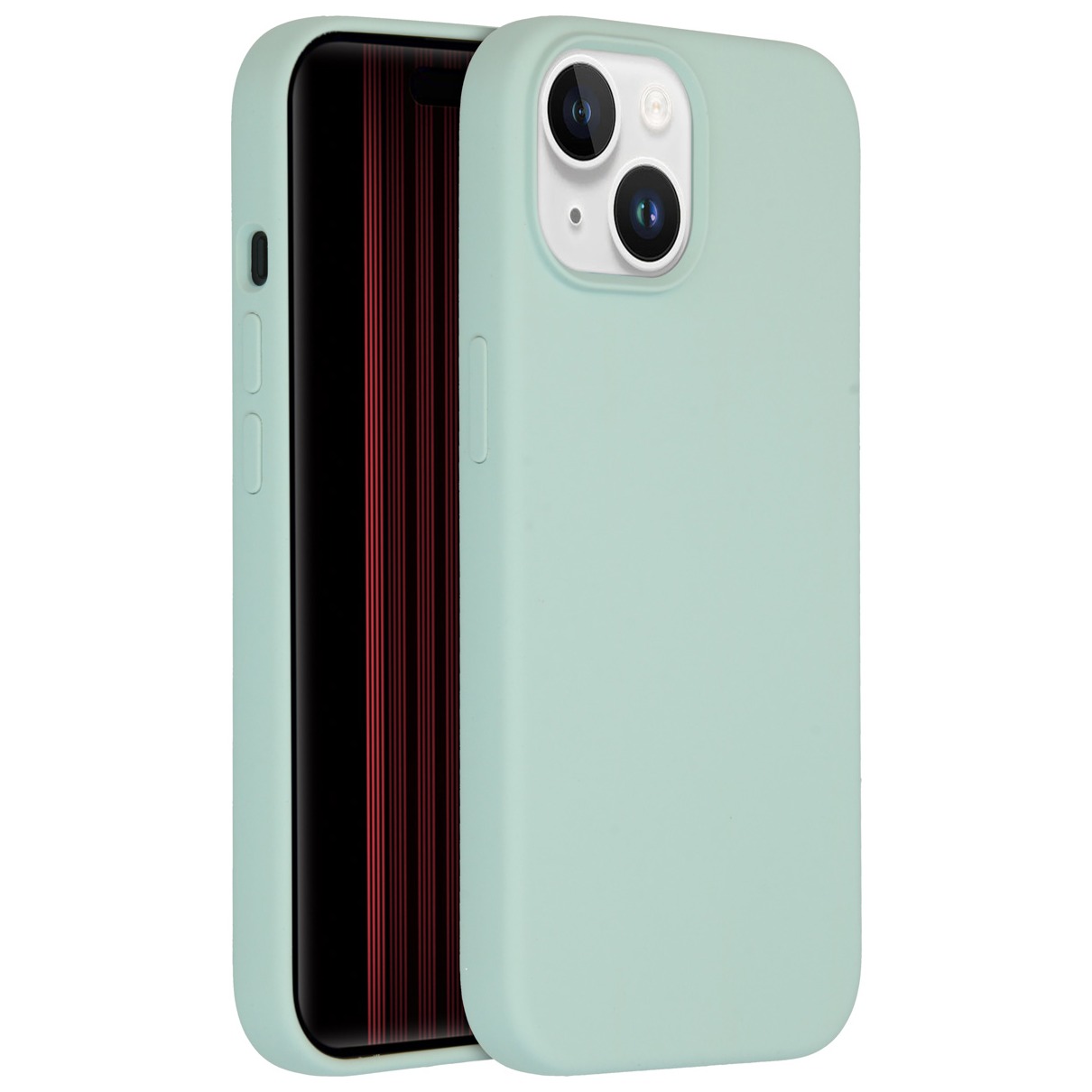 Accezz Liquid Silicone Backcover iPhone 15 Telefoonhoesje Blauw afbeelding