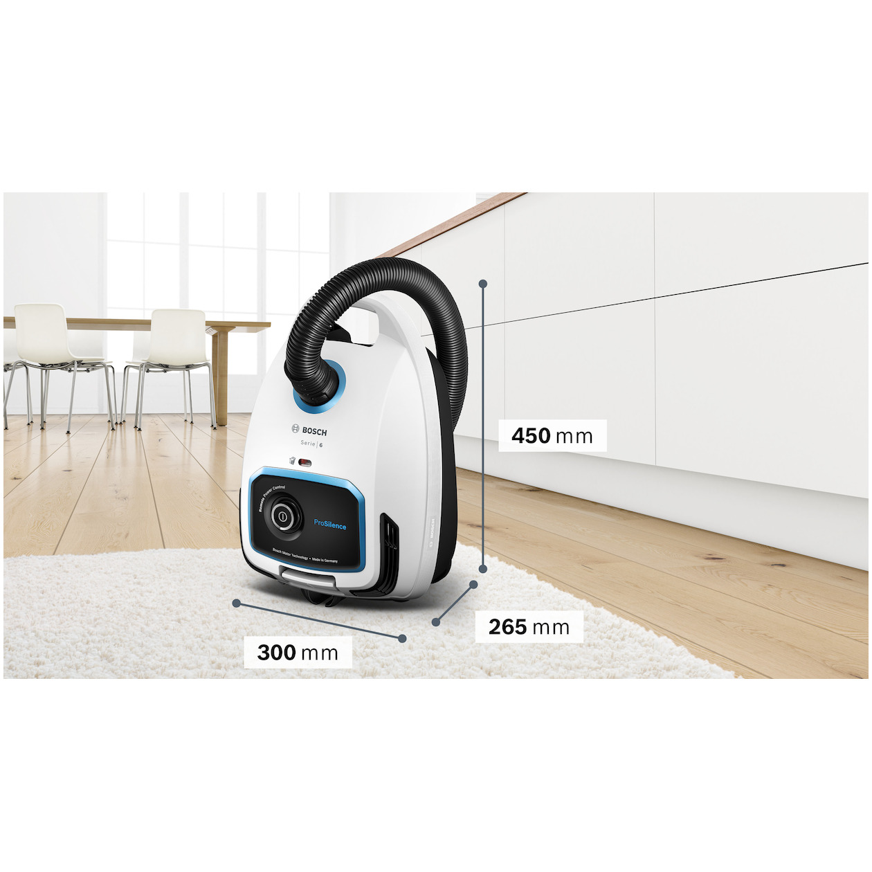 Bosch BGL6SIL2 Stofzuiger met zak Wit