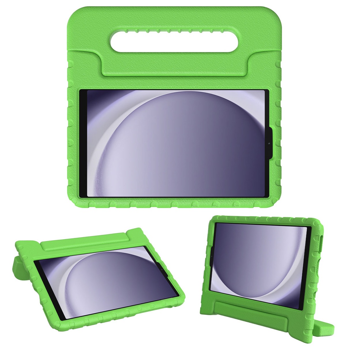 Accezz Kidsproof Backcover met handvat Samsung Galaxy Tab A9 Tablethoesje Groen afbeelding