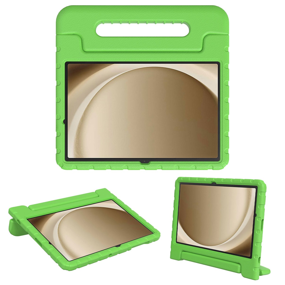 Accezz Kidsproof Backcover met handvat Samsung Galaxy Tab A9 Plus Tablethoesje Groen afbeelding