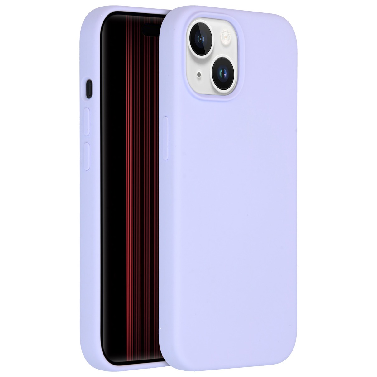 Accezz Liquid Silicone Backcover iPhone 15 Telefoonhoesje Paars afbeelding