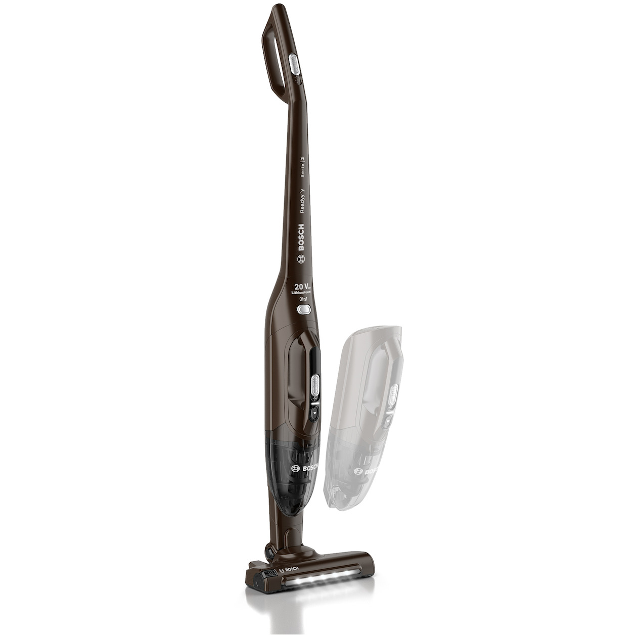 Bosch BCHF220TL Steelstofzuiger zonder zak Bruin