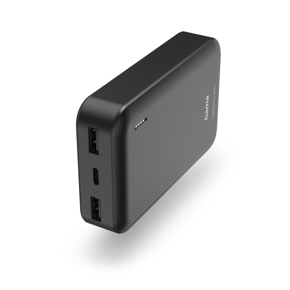 Hama Pocket 10 Power Pack 10000 mAh Outputs 2x USB-A Powerbank Grijs afbeelding