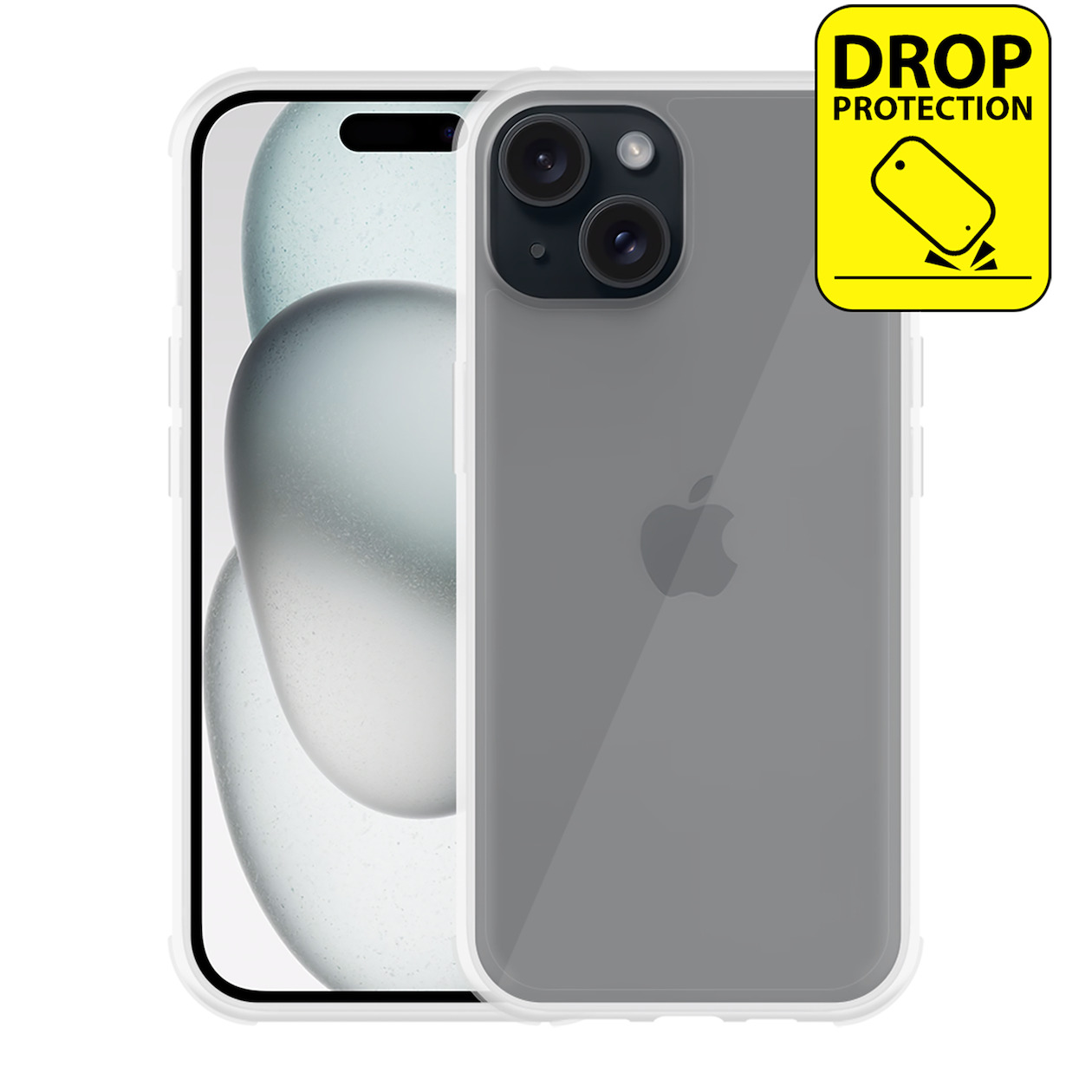 Just in Case Impact Case voor Apple iPhone 15 Telefoonhoesje Transparant afbeelding