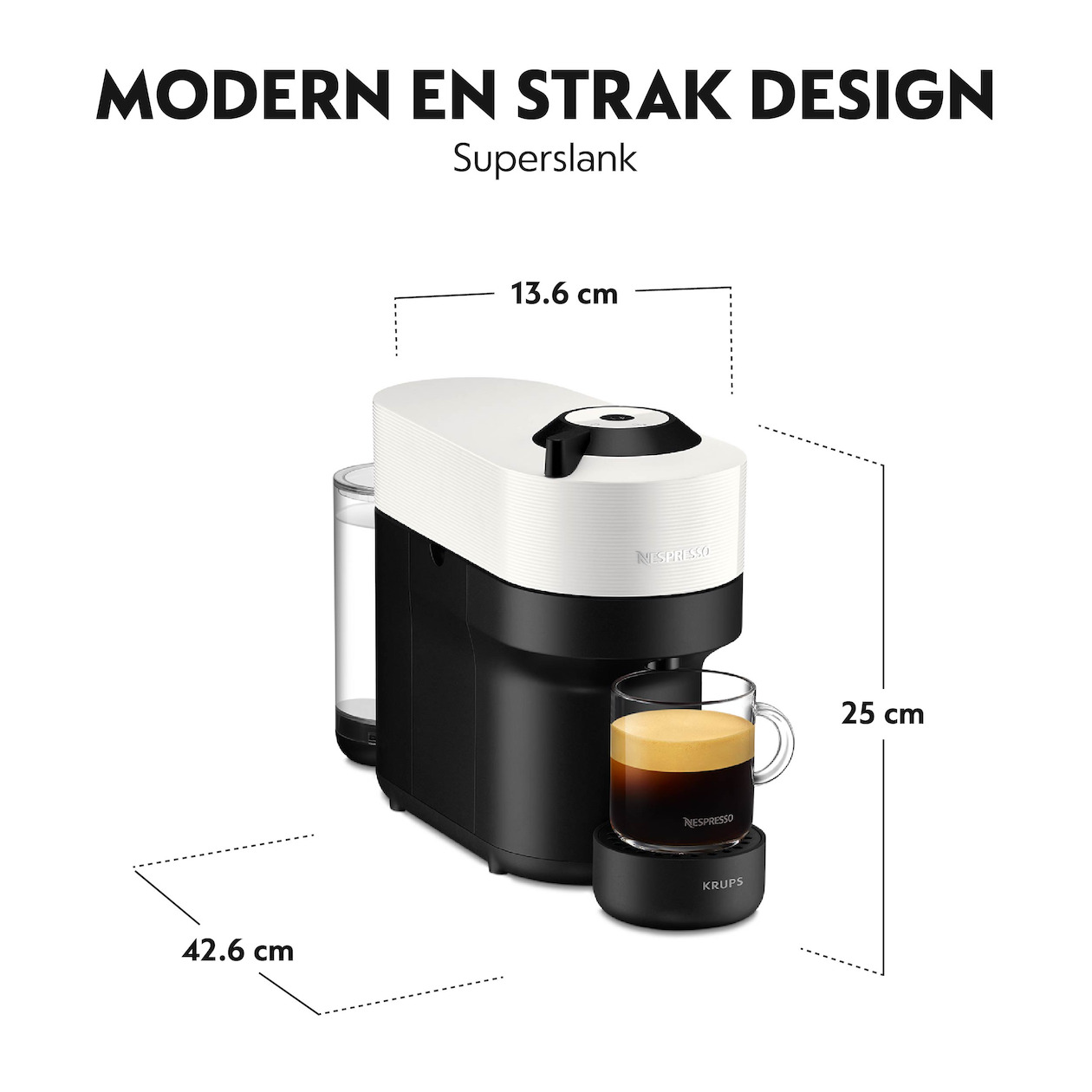 Krups Nespresso Vertuo Pop XN9201 Nespresso Wit, foto 3