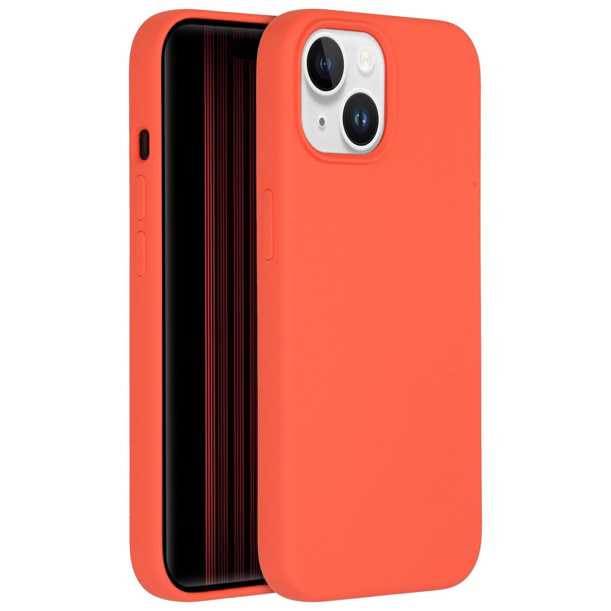 Accezz Liquid Silicone Backcover iPhone 15 Telefoonhoesje Oranje afbeelding