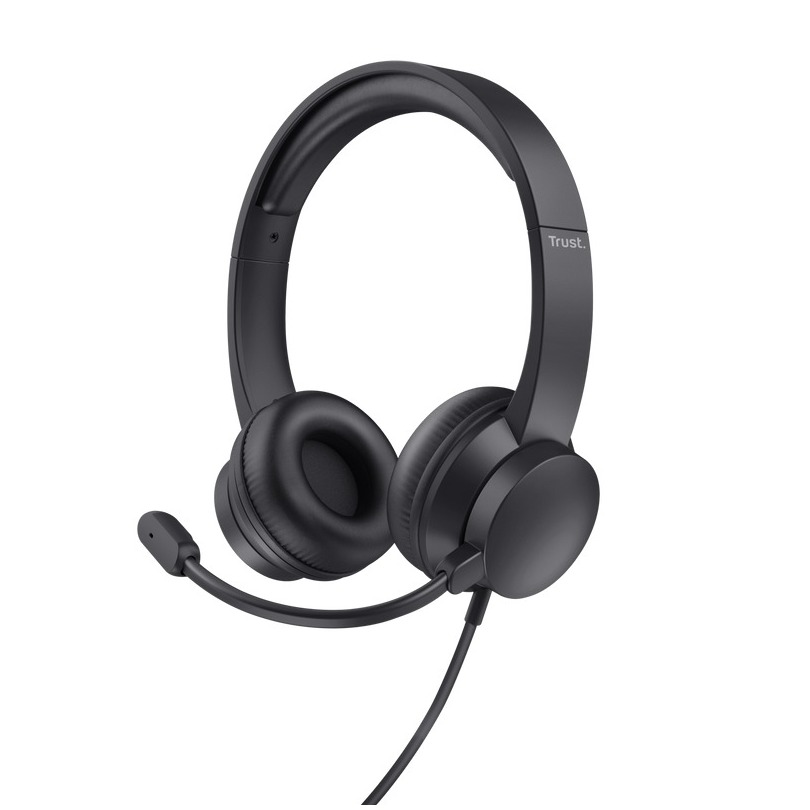 Trust Ayda Headset voor pc (USB) Headset Zwart