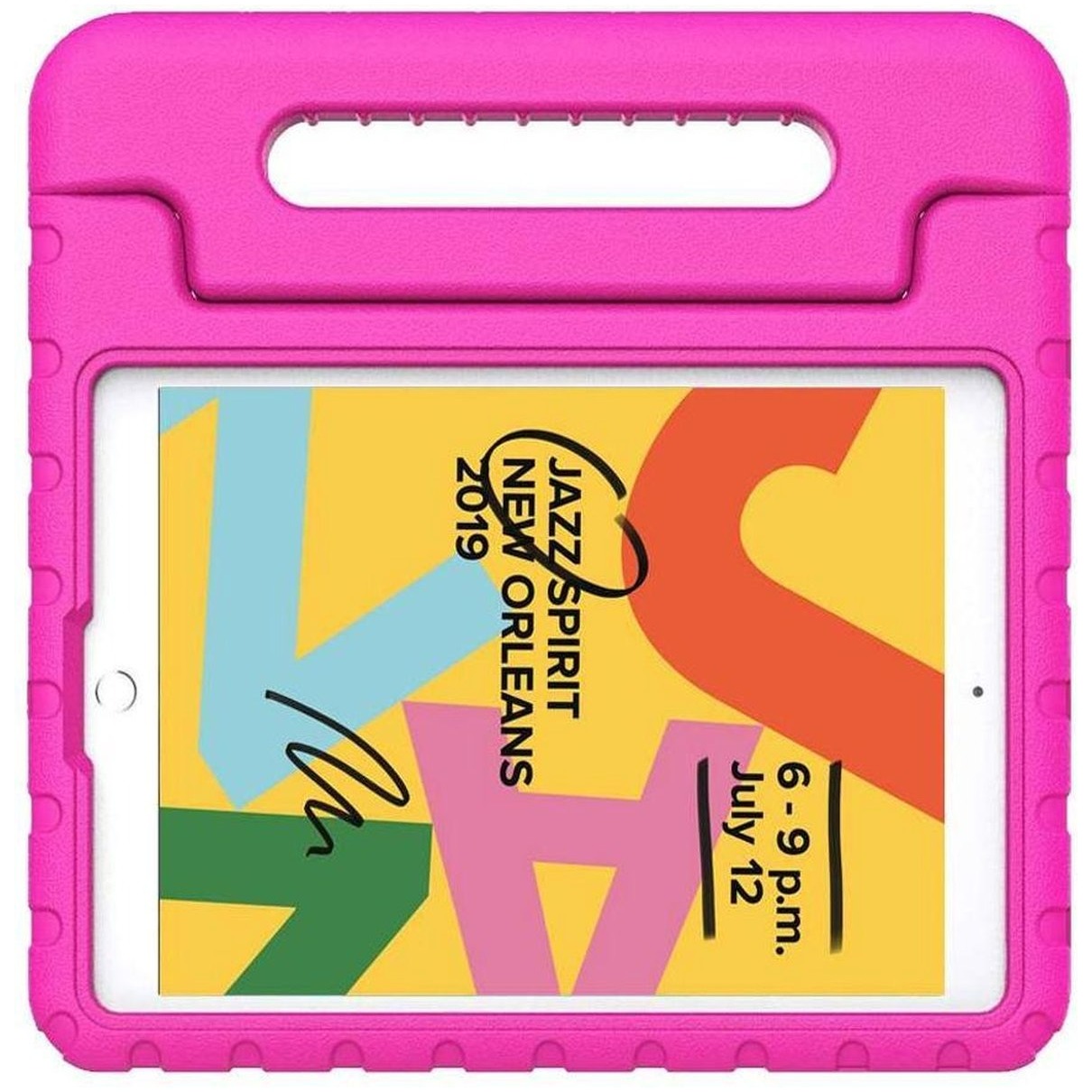 Just in Case Kids Cover voor Apple iPad 10,2 Tablethoesje Roze afbeelding