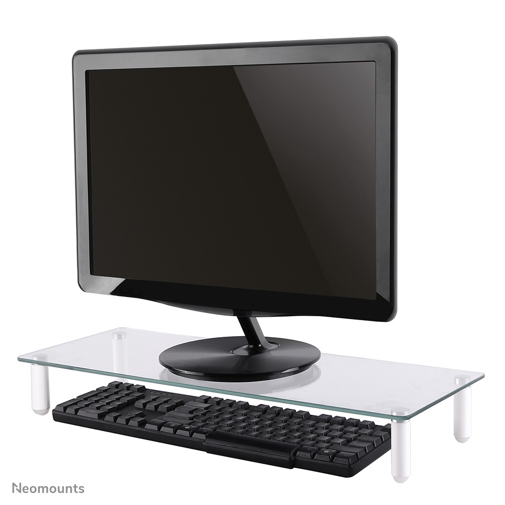 Neomounts NS-MONITOR-10 Desktop accessoire Transparant afbeelding