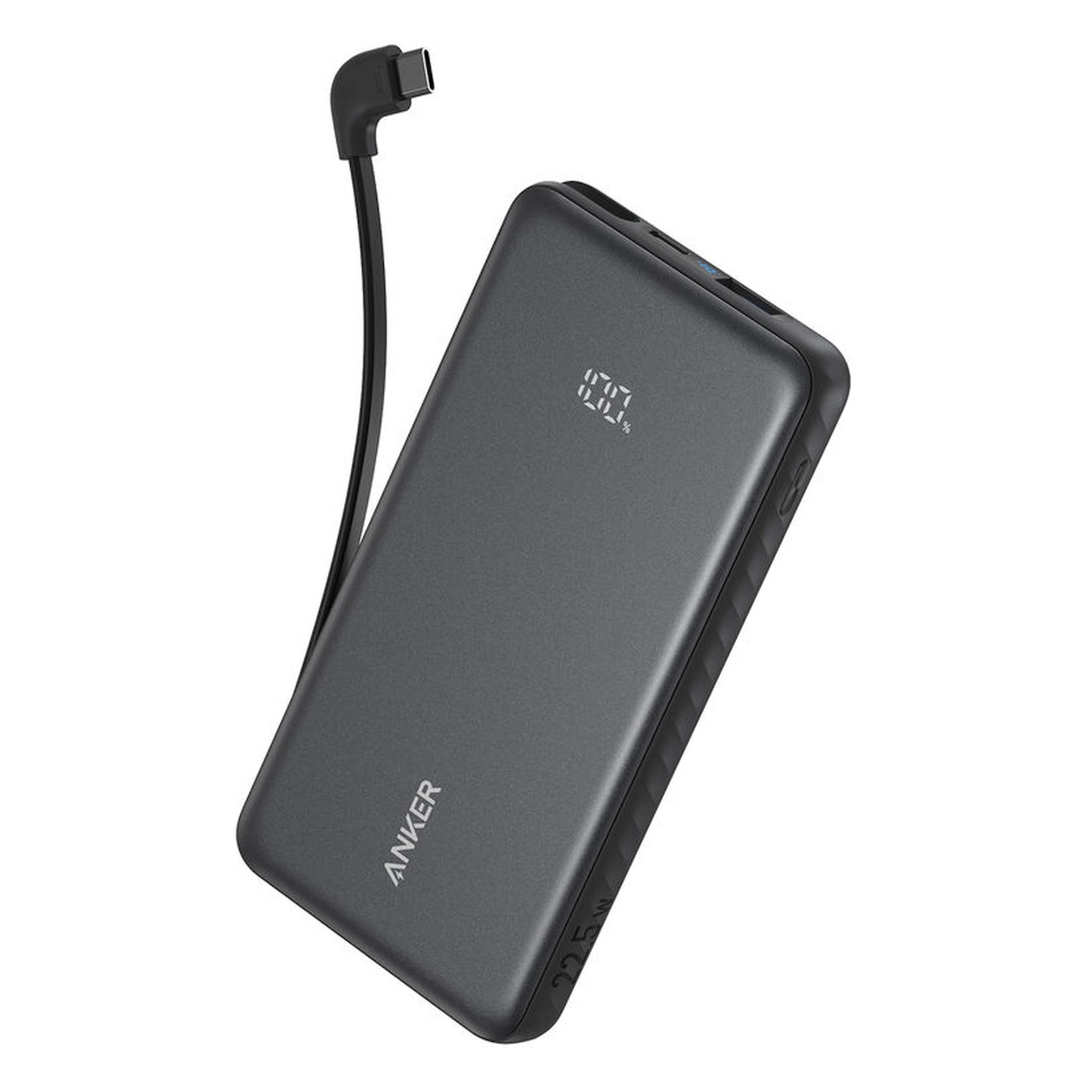 Anker Zolo Power Bank (20 000 mAh 22.5W Built-in USB-C Cable) Powerbank Zwart