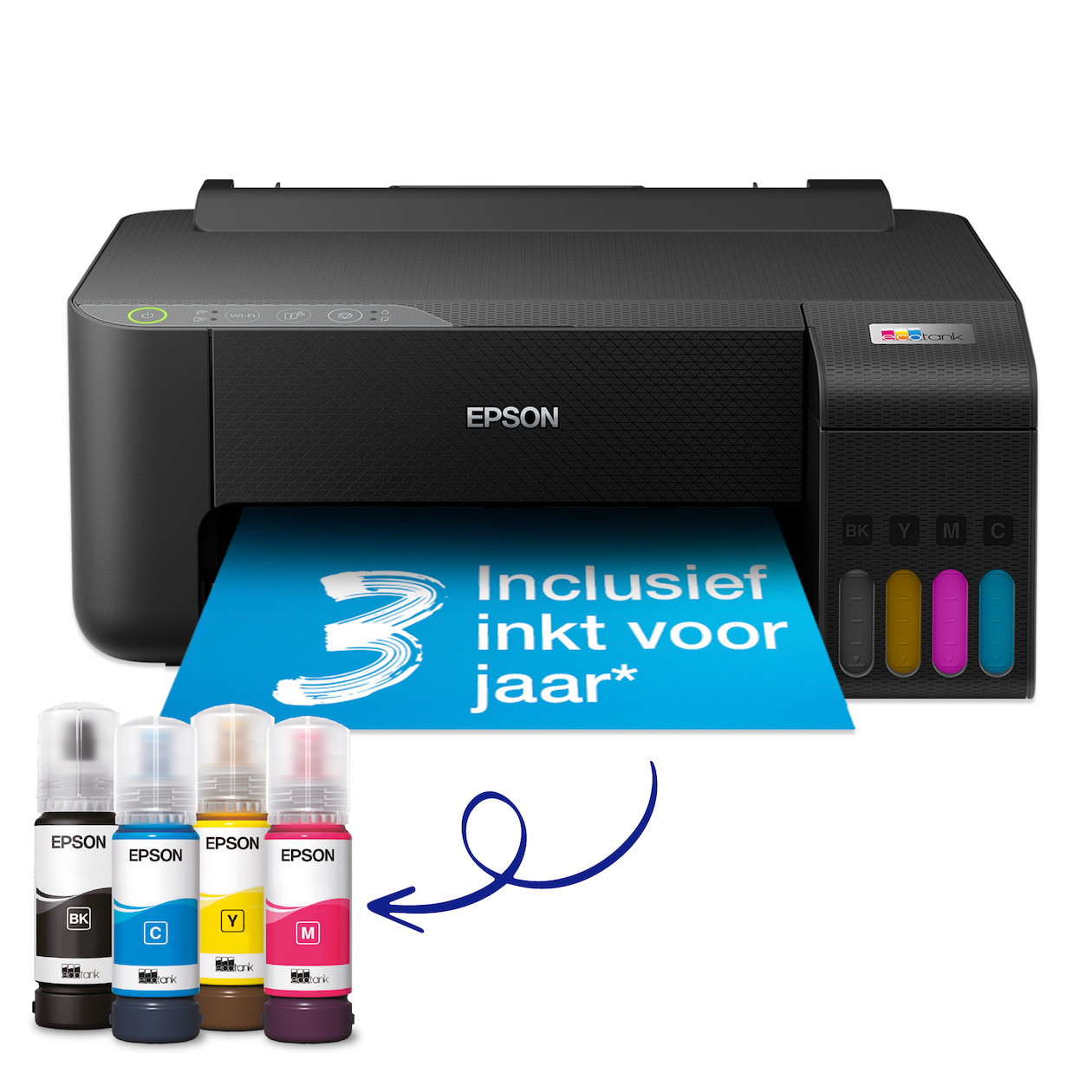Epson EcoTank ET-1810 Inkjet printer Zwart afbeelding
