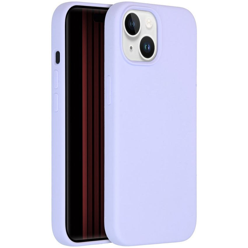 Accezz Liquid Silicone Backcover met MagSafe iPhone 15 Telefoonhoesje Paars afbeelding
