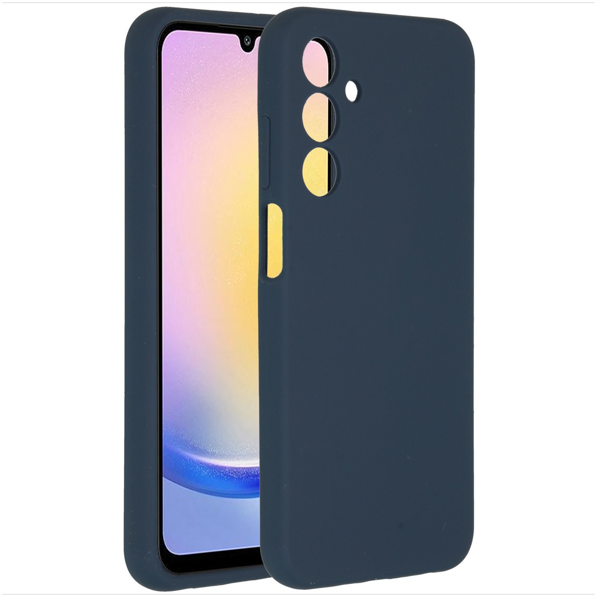Accezz Liquid Silicone Backcover Samsung Galaxy A25 Telefoonhoesje Blauw afbeelding