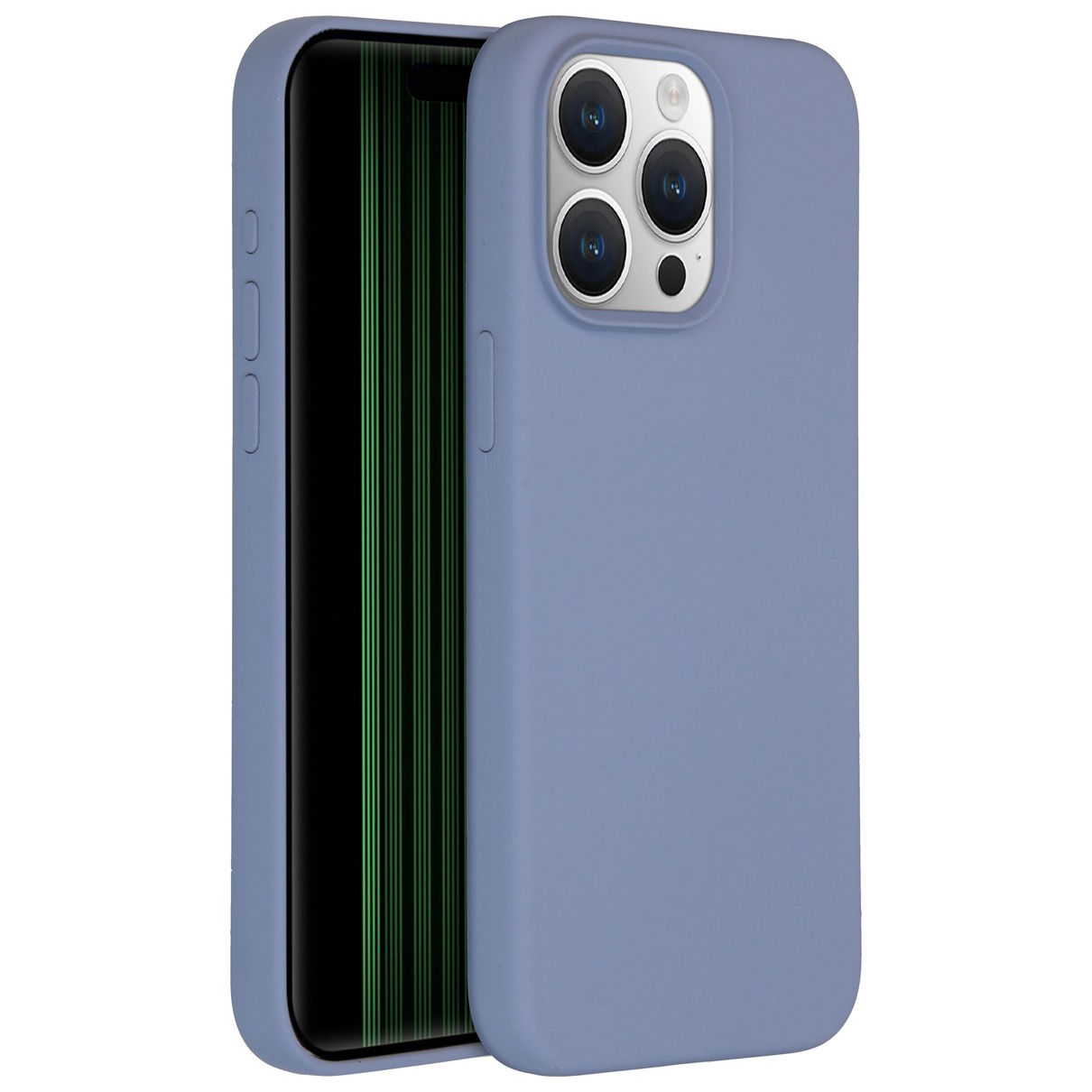 Accezz Liquid Silicone Backcover met MagSafe iPhone 15 Pro Max Telefoonhoesje Grijs afbeelding