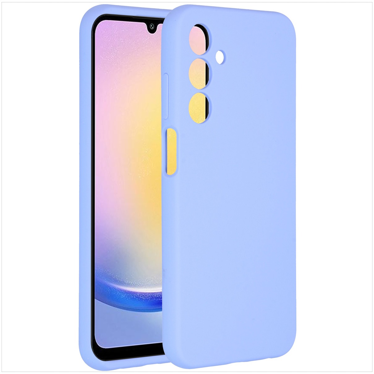 Accezz Liquid Silicone Backcover Samsung Galaxy A25 Telefoonhoesje Paars afbeelding