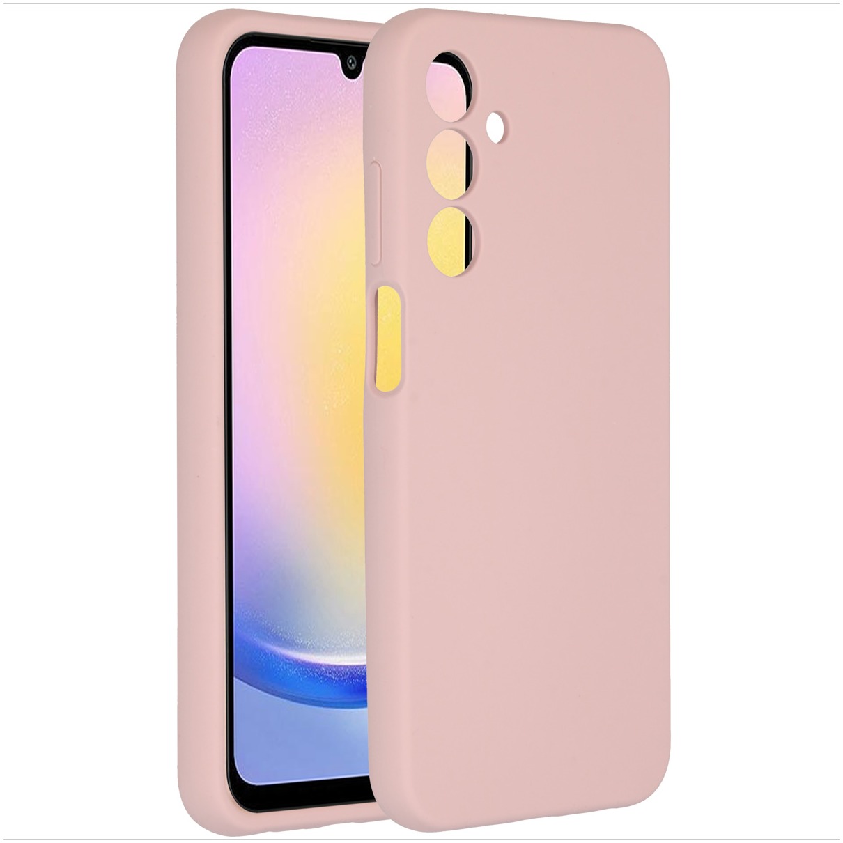 Accezz Liquid Silicone Backcover Samsung Galaxy A25 Telefoonhoesje Roze afbeelding