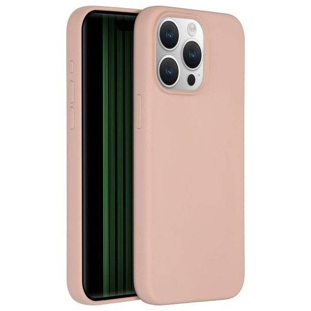 Accezz Liquid Silicone Backcover met MagSafe iPhone 15 Pro Max Telefoonhoesje Roze afbeelding