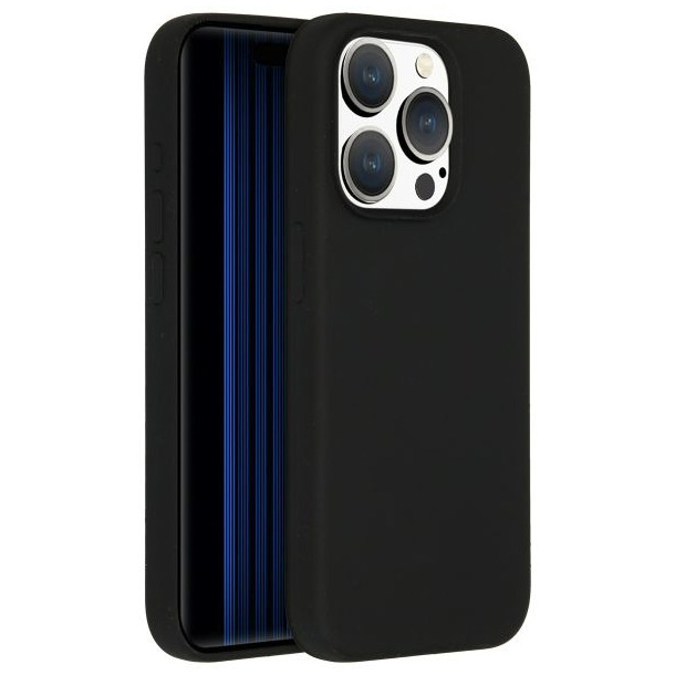 Accezz Liquid Silicone Backcover met MagSafe iPhone 15 Pro Telefoonhoesje Zwart afbeelding