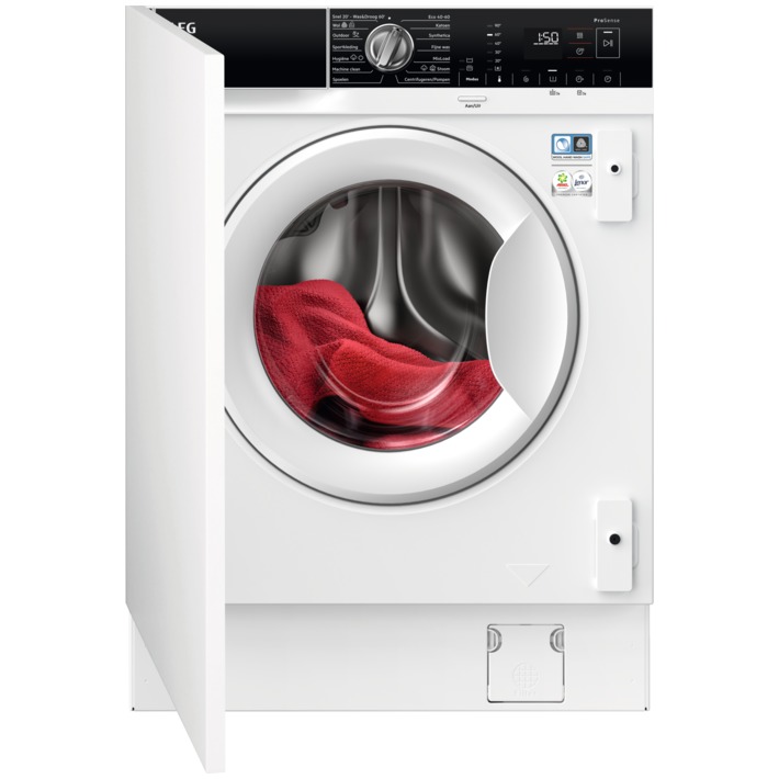 AEG LWR7676BI Inbouw was-droogcombinatie Wit afbeelding