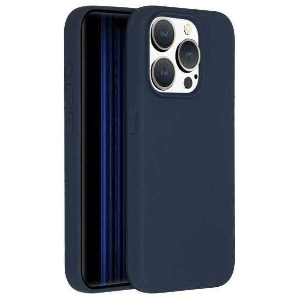 Accezz Liquid Silicone Backcover met MagSafe iPhone 15 Pro Telefoonhoesje Blauw afbeelding