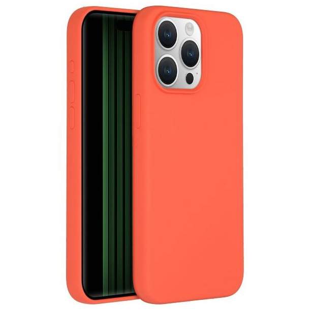 Accezz Liquid Silicone Backcover met MagSafe iPhone 15 Pro Max Telefoonhoesje Oranje afbeelding
