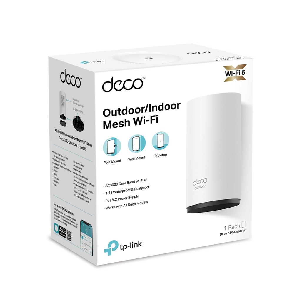 TP-Link Deco X50 Outdoor uitbreiding Mesh router Wit, foto 3