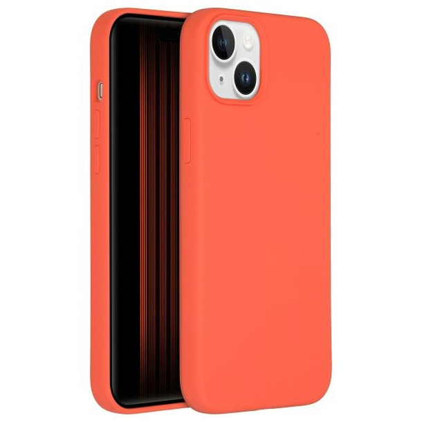 Accezz Liquid Silicone Backcover met MagSafe iPhone 15 Plus Telefoonhoesje Oranje afbeelding