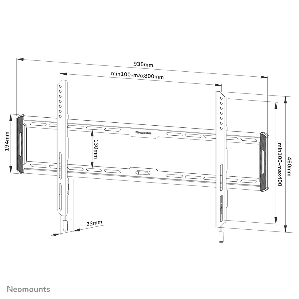 Neomounts WL30-550BL18 TV beugel Zwart, foto 2