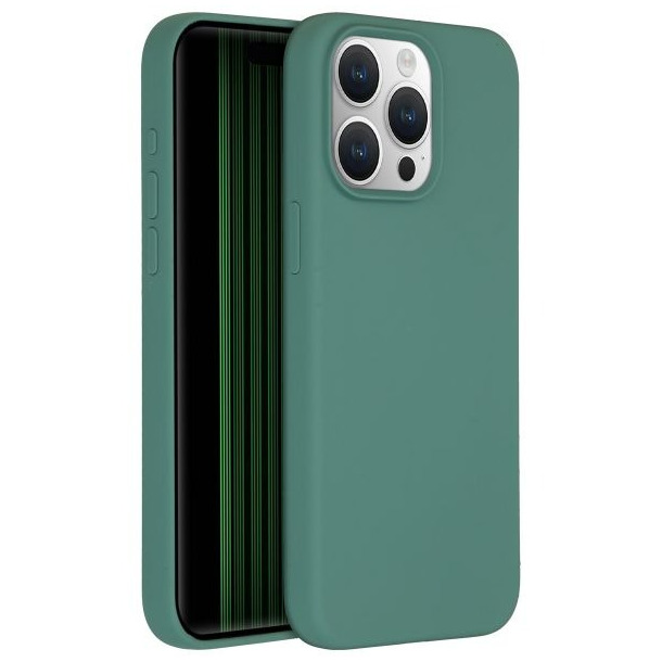 Accezz Liquid Silicone Backcover met MagSafe iPhone 15 Pro Max Telefoonhoesje Groen afbeelding