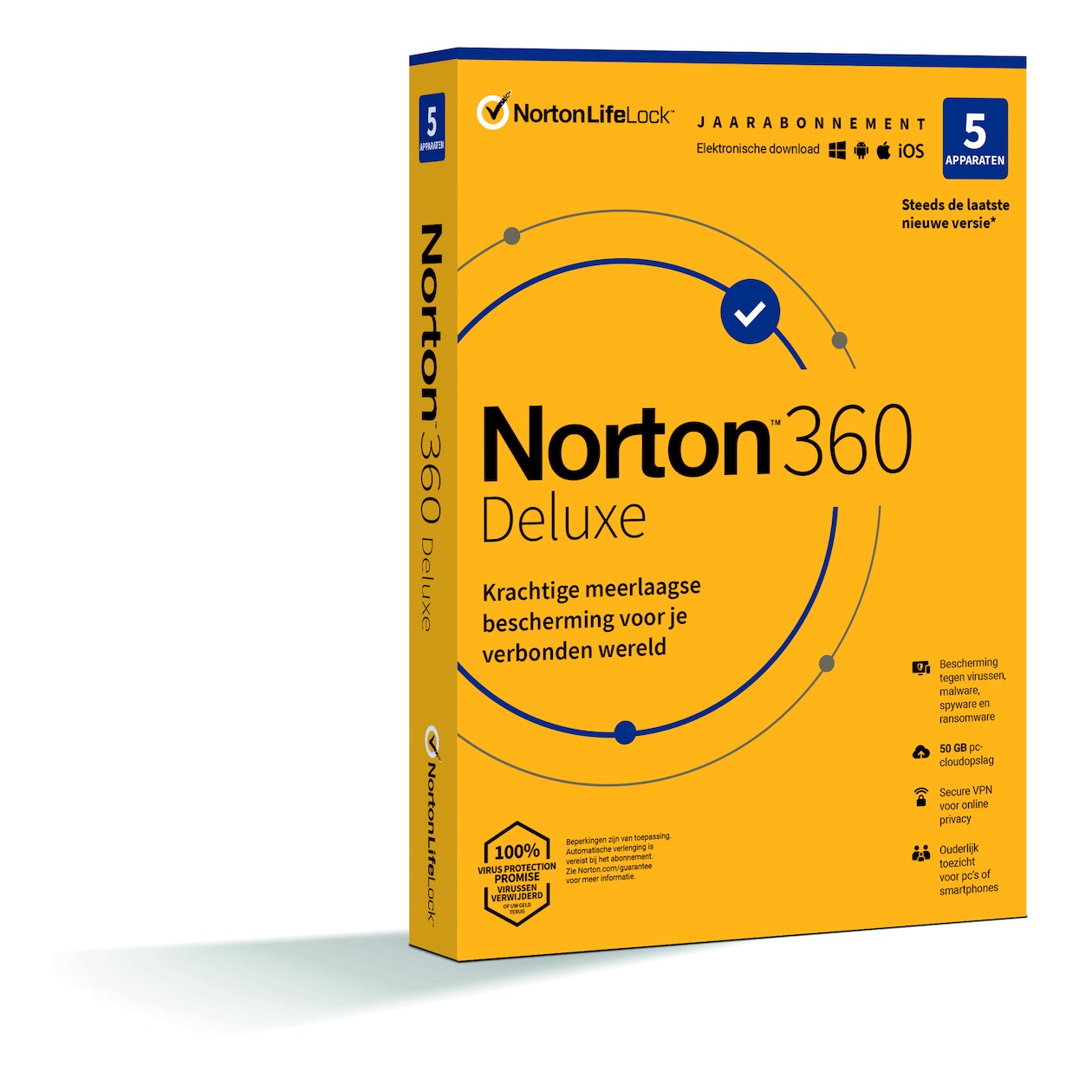 Norton 360 Deluxe (5 apparaten) Digitale licentie Software afbeelding
